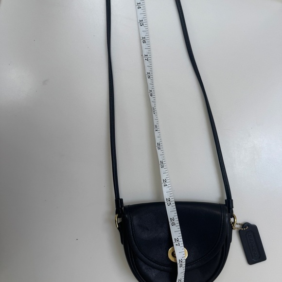 Coach Vintage Mini Watson Crossbody Black Leather Brass Turnlock USA - Picture 7 of 9